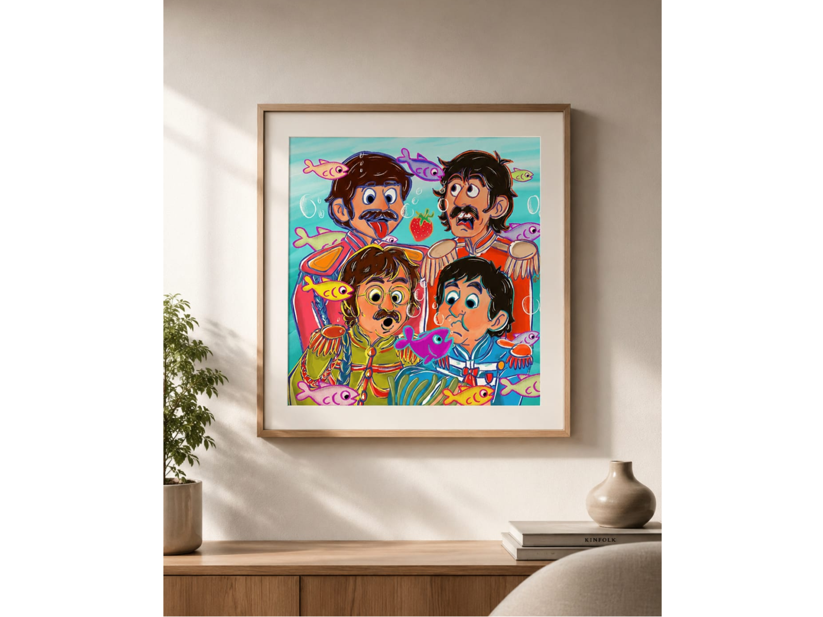 We all live in yellow fishmarine Art Print