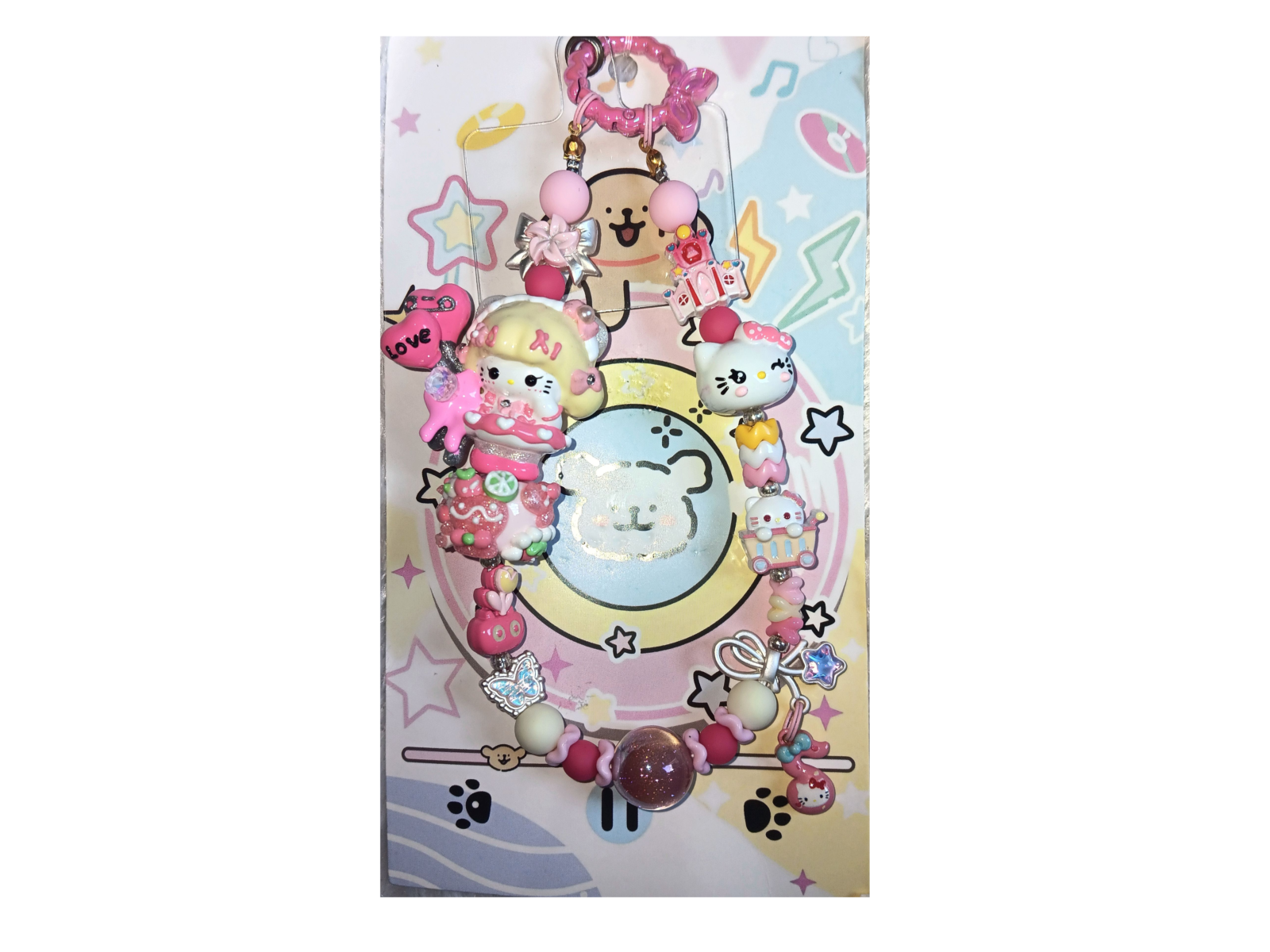 Various Sparkly Phonestrap Soft Pink Ver